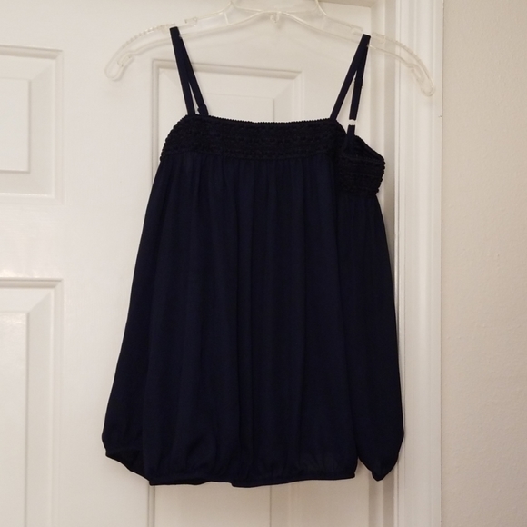 PHY-A0205 BLACK&NAVY WRAP BLOUSE main image 1